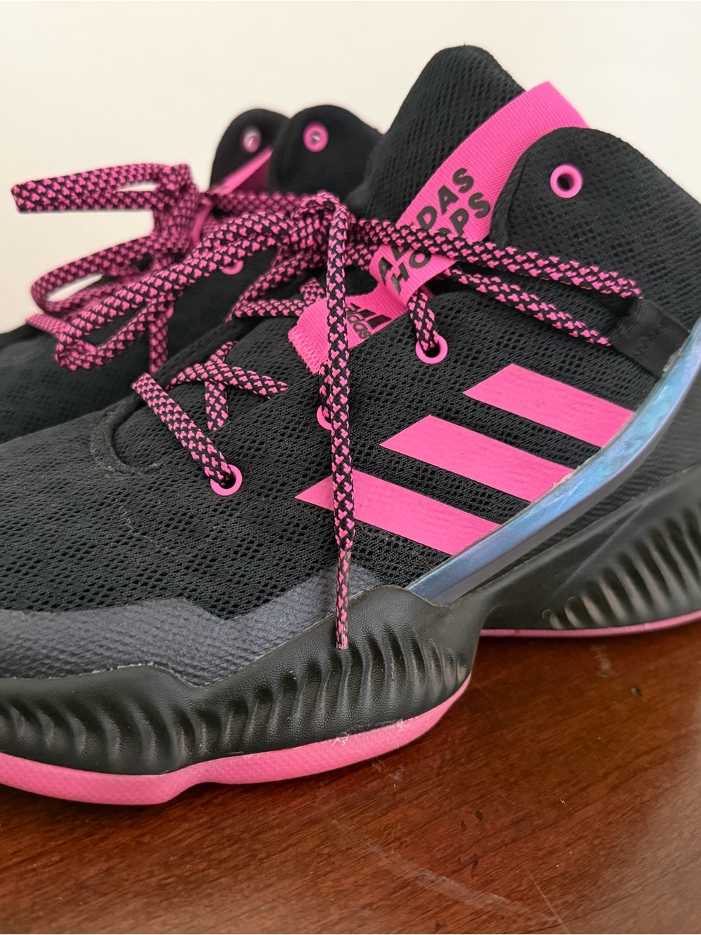 adidas Black and Pink Performance Trainers - Picture 3 of 4